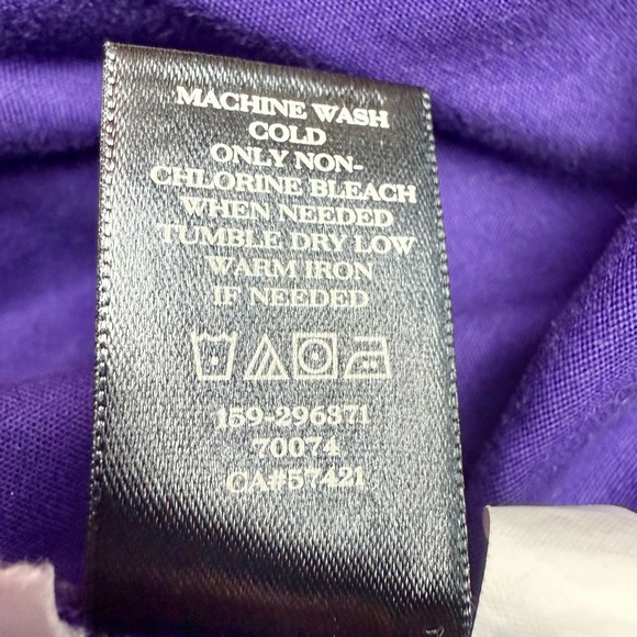 Beautiful Loft Vibrant Purple Marisa Pants Black Floral Rose Print EUC 10P - Picture 6 of 9